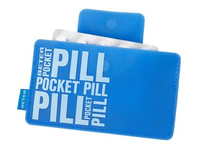 Caja Guarda Medicamentos Pocket Pill Azul