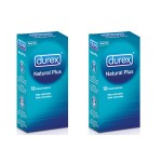 DUREX DUPLO PRESERVATIVO NATURAL PLUS 12 UNIDADES