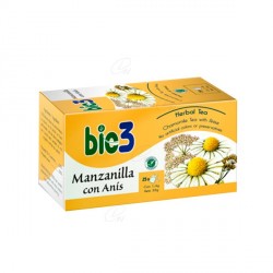 Bio 3 Manzanilla con Anis 25 Bolsitas para Infusión