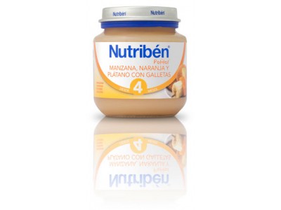 Nutriben Potito Inicio Manzana Naranja Platano Galleta 130g