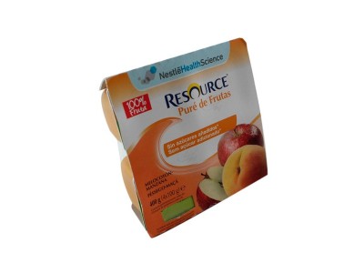 Resource Pure de Fruta Melocoton y Manzana 4x100g