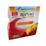 RESOURCE PURE DE FRUTA FRESA Y MANZANA 4X100GR