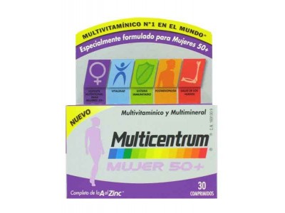Multicentrum Mujer 50 + 30 Comprimidos