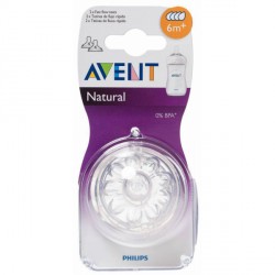 Avent Tetina Natural +6m Flujo Rápido 2 uds.