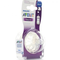 Avent Tetina Natural Silicona Preparados Espesos +6m 2 uds.