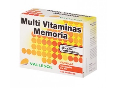 Vallesol Multivitaminas Memoria 40 Cápsulas Vallesol Multivitaminas Memoria 40 Cápsulas