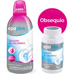 Epaplus Colágeno Líquido Frambuesa 1 L + Regalo Epaplus Magnesio y Ácido Hialurónico 28 Comprimidos