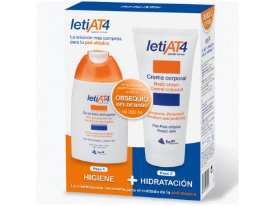 Leti At4 Crema Corporal 200ml + Gel Baño 200ml