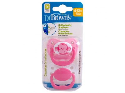 Dr. Brown's Chupete Orthodontic Silicona 6-12m 2 uds.